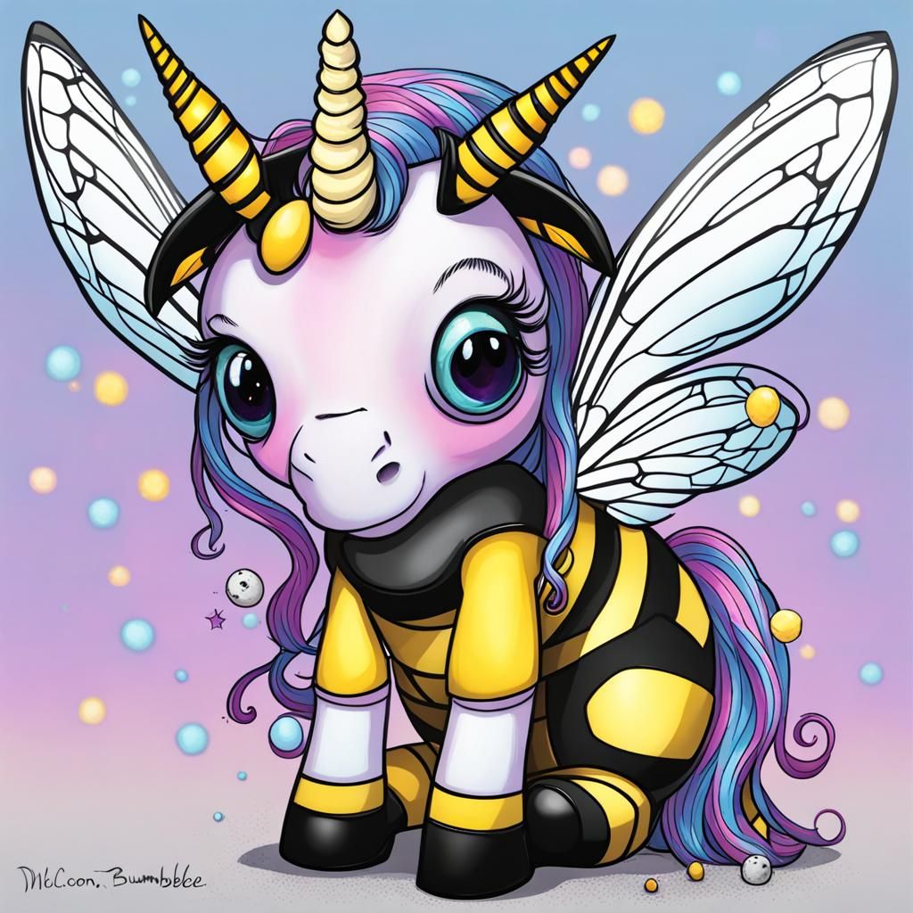 Unicorn bumblebee AI Generated Artwork NightCafe Creator