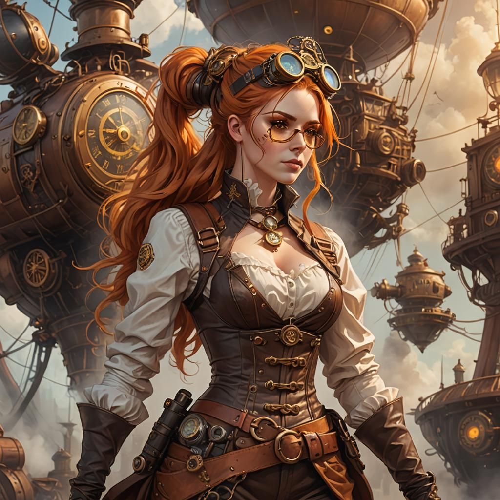 Steampunk adventurer  by @Renan B