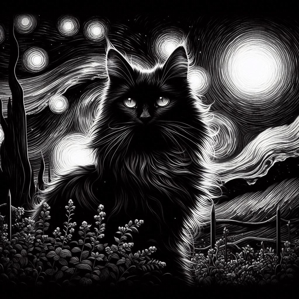 Bright Night Cat