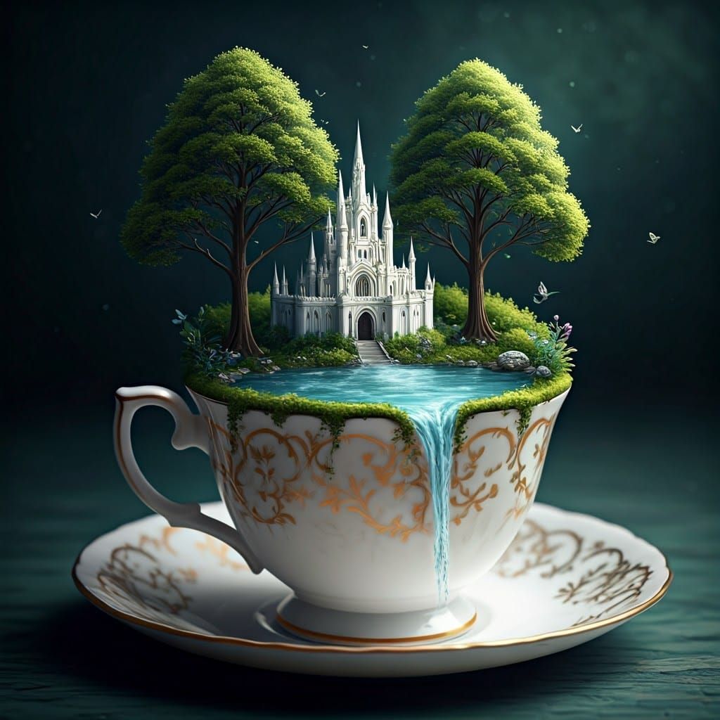 Castle by the Tea  by @Arisiin