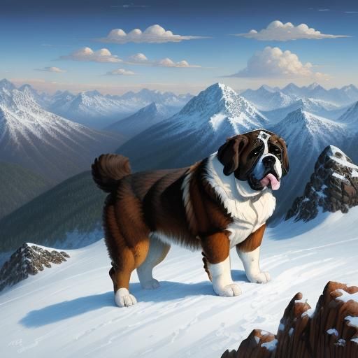 Saint Bernard - AI Generated Artwork - NightCafe Creator