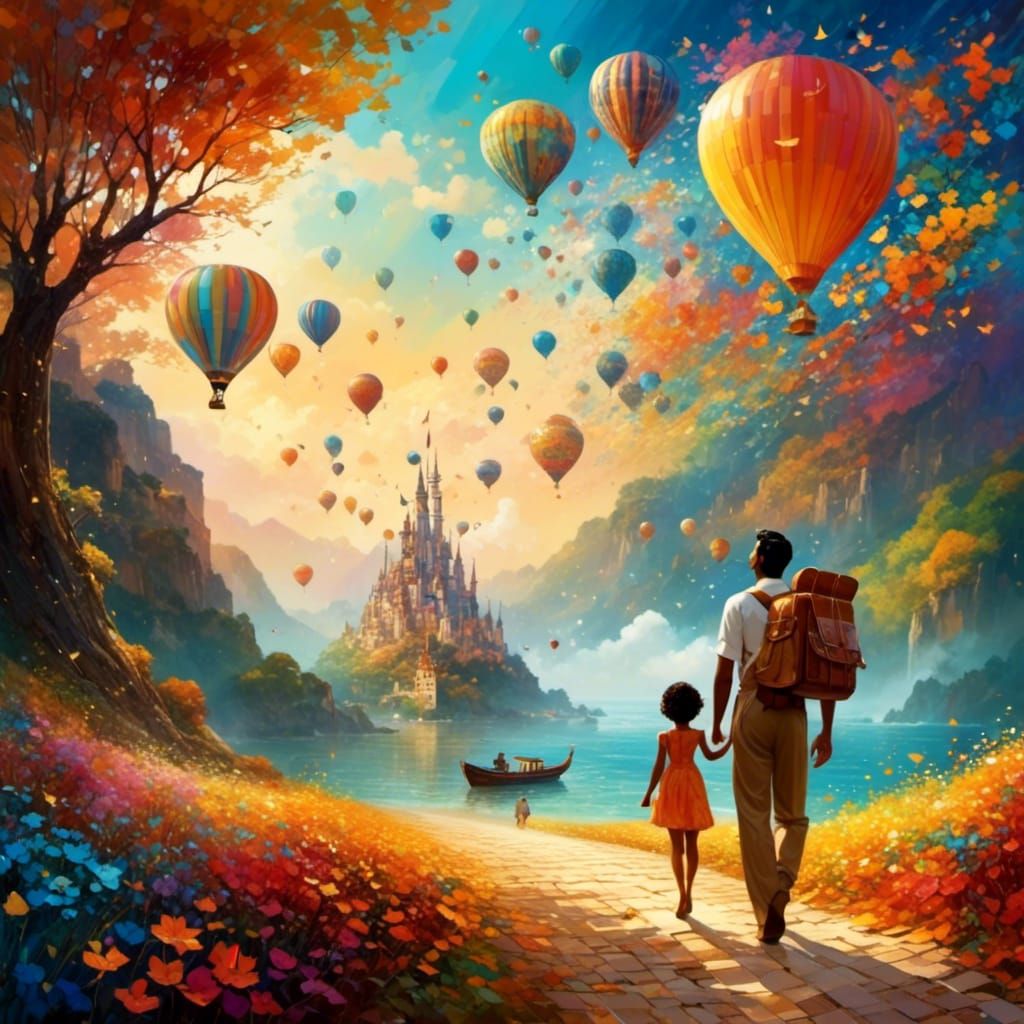 Life's a journey, not a destination <lora:Dreamy Surreal:1.0>   by @JavilWoo