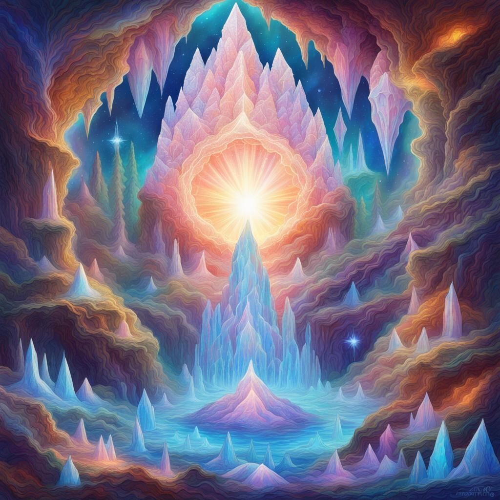 crystal cave of heaven - AI Generated Artwork - NightCafe Creator