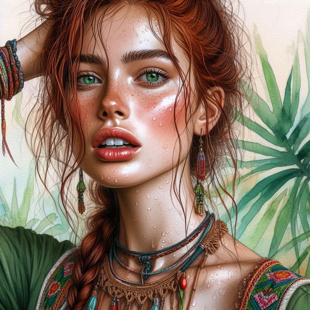 beautiful boho redhead
