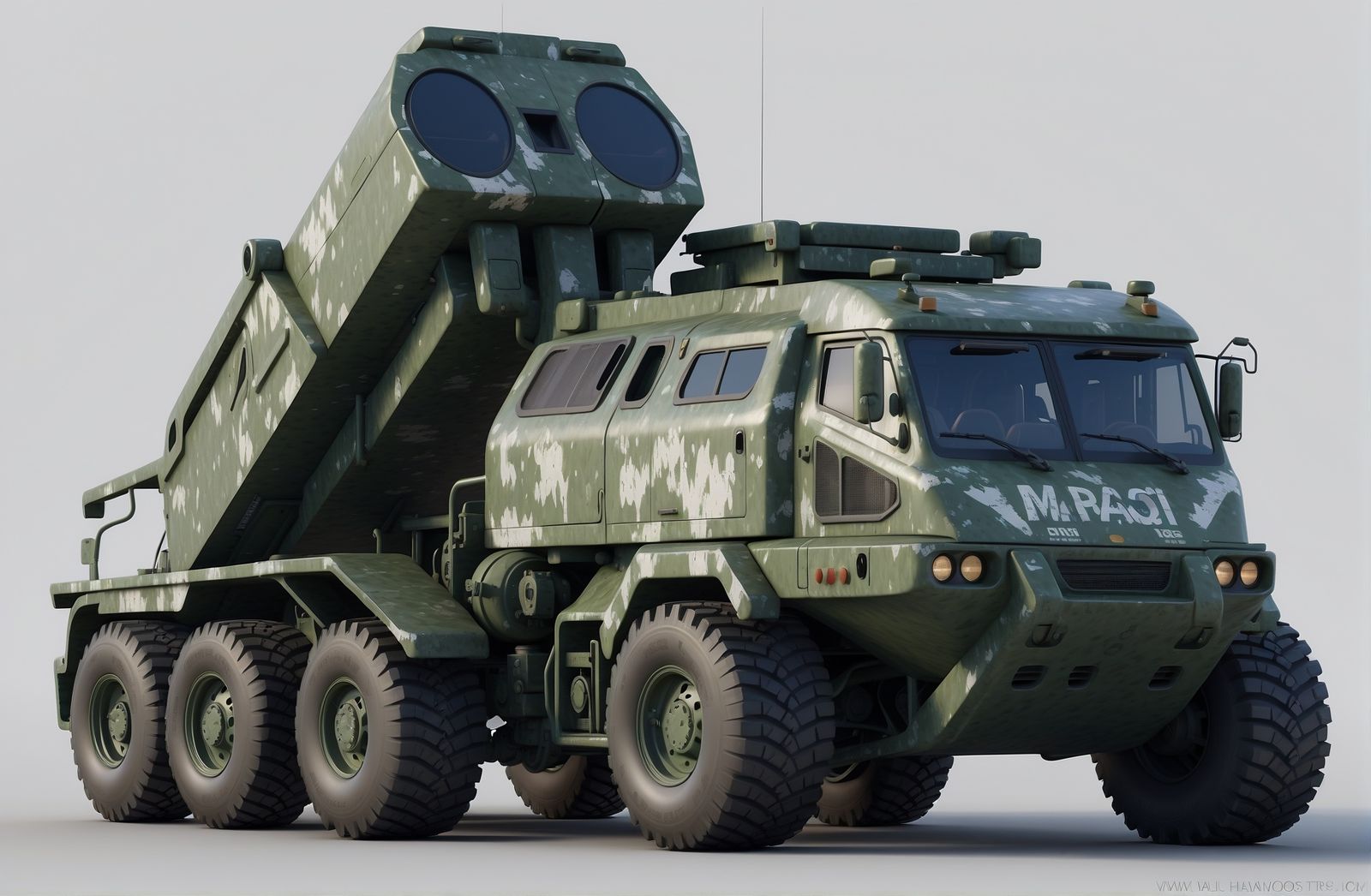 Military Truck with Anti Aircraft Missile Launcher