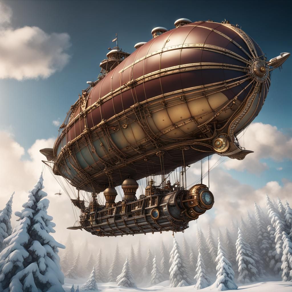 Steampunk airship 