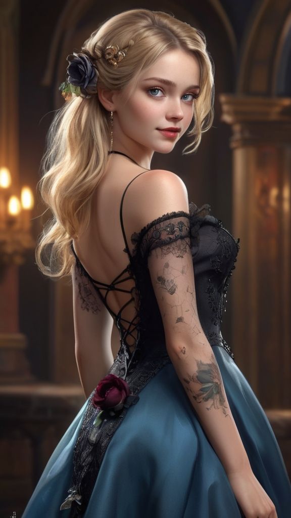 Organza gothic dress