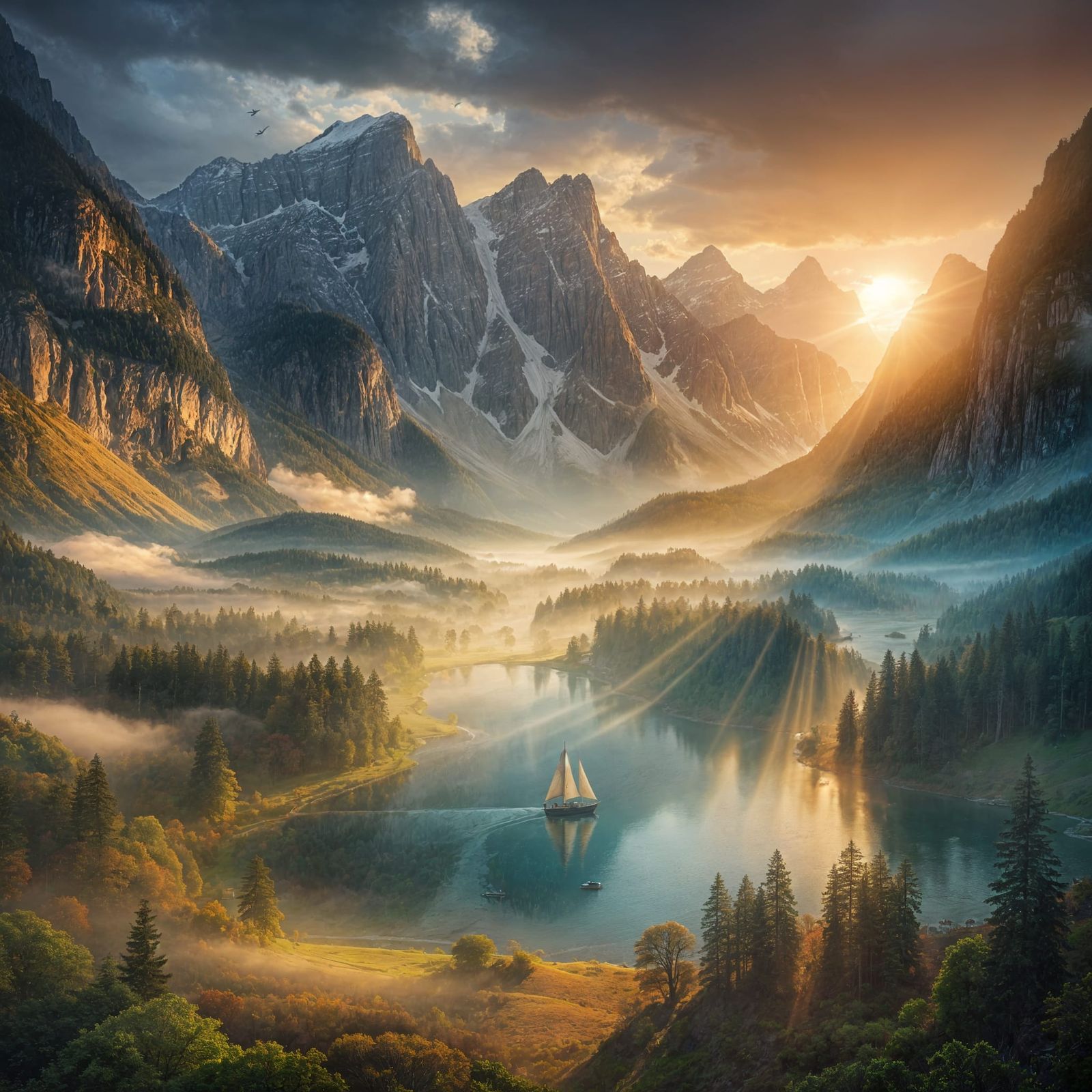 Sunrise sailing  by @Sorcerer 