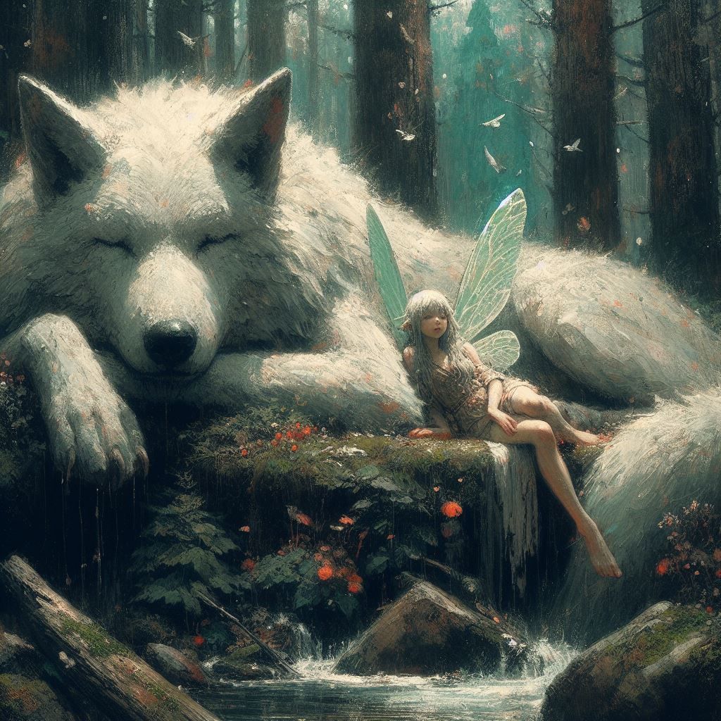 Fairy and her Wolf companion