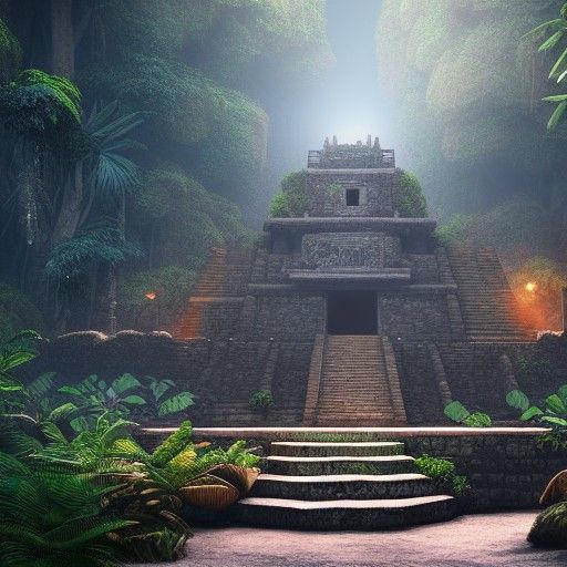 The mayan temple - AI Generated Artwork - NightCafe Creator