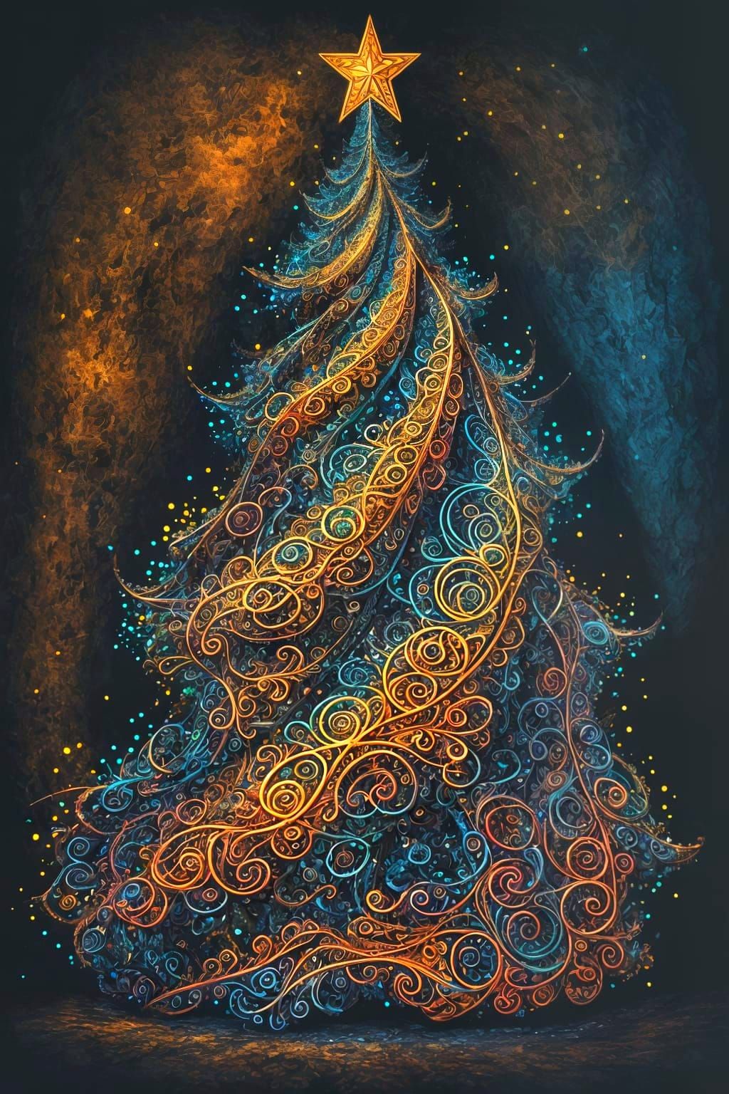 A psychedelic Christmas tree