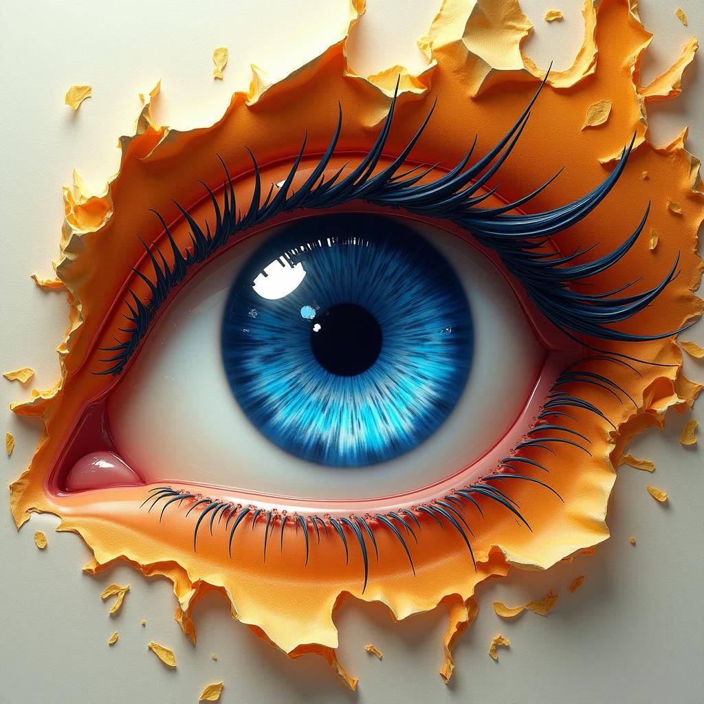 Hyperrealistic Anime Eye in Fantasy Art Style