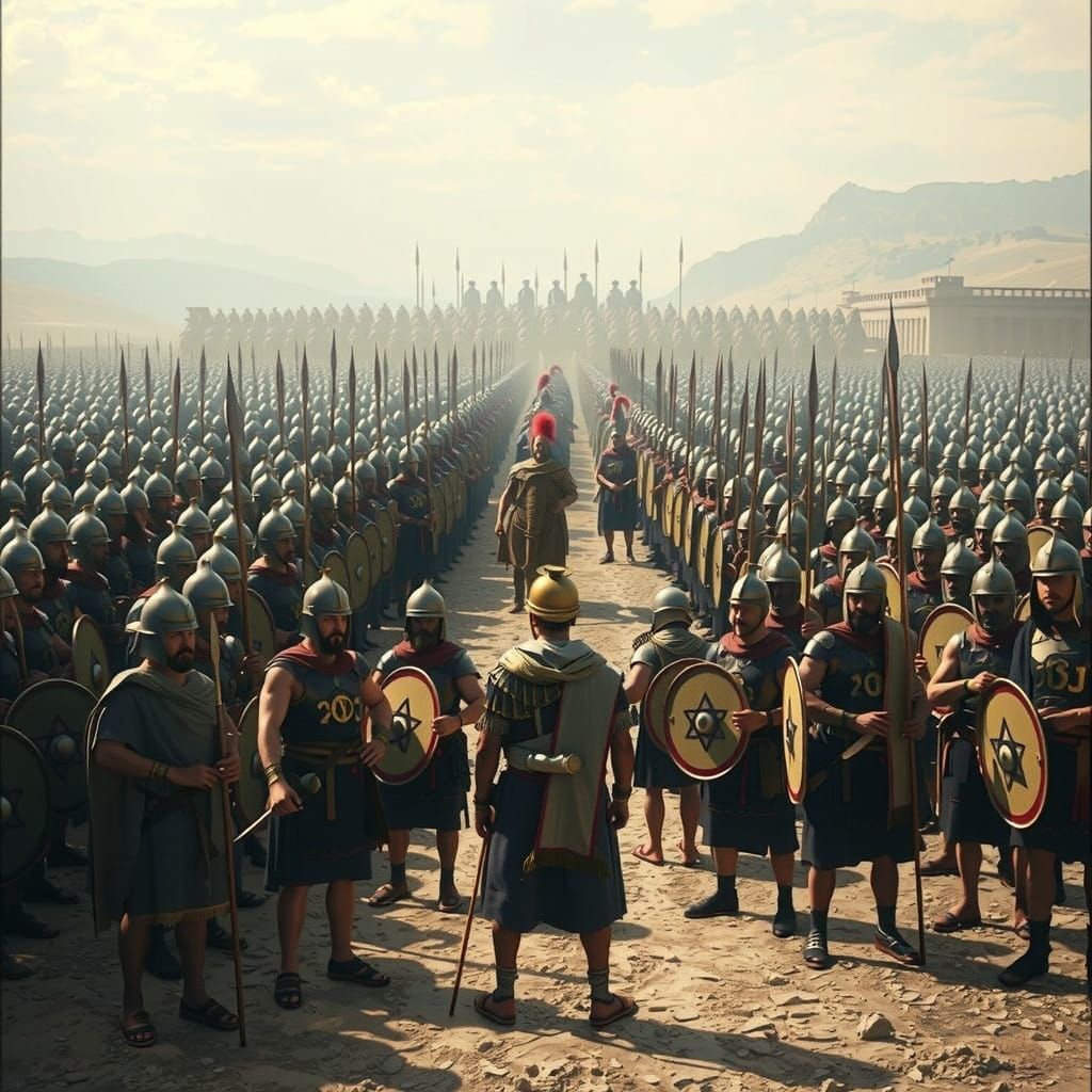 Ancient Warriors Stand Resolute Against Greek Army in Tradit...