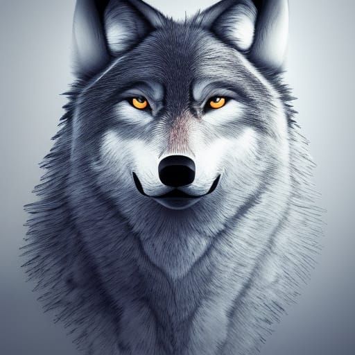 Wolf Portrait - Ai Generated Artwork - Nightcafe Creator