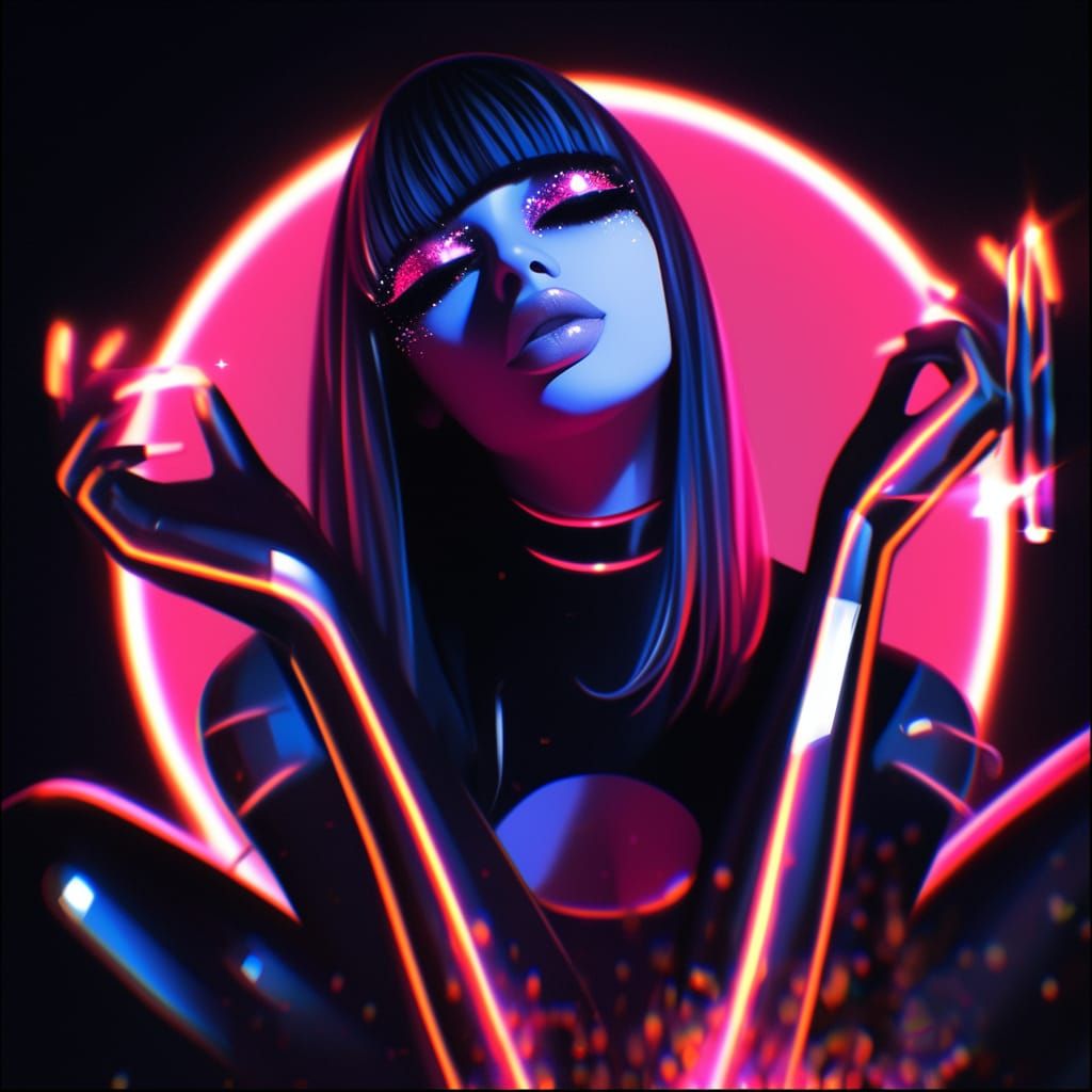 Nostalgic Neon Purrfection