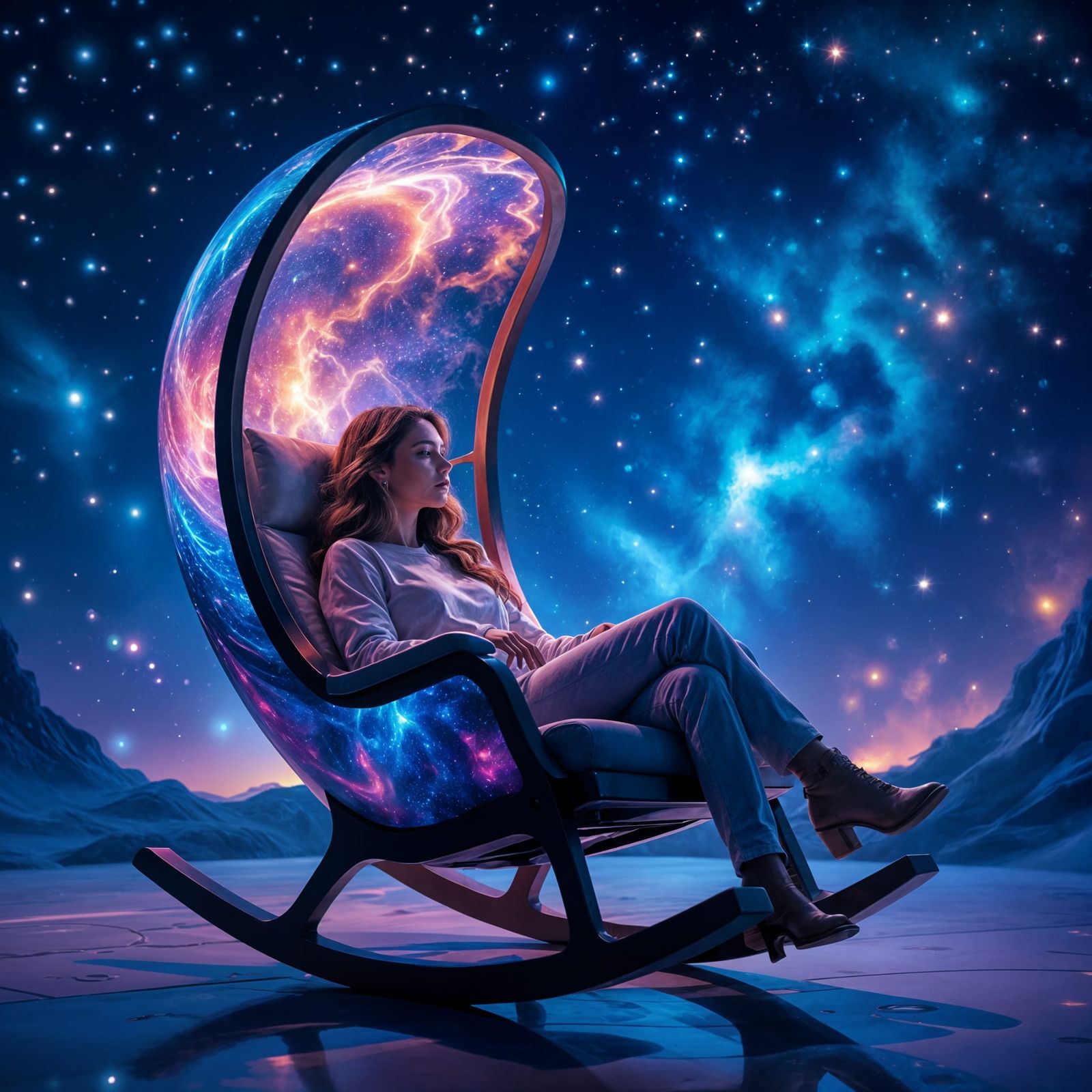 Cosmic chill-out time  by @Mumbai AI