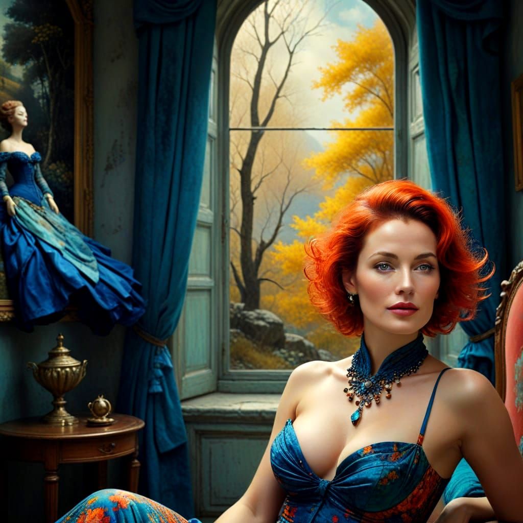 Ethereal Beauty in Vibrant Surreal Landscape