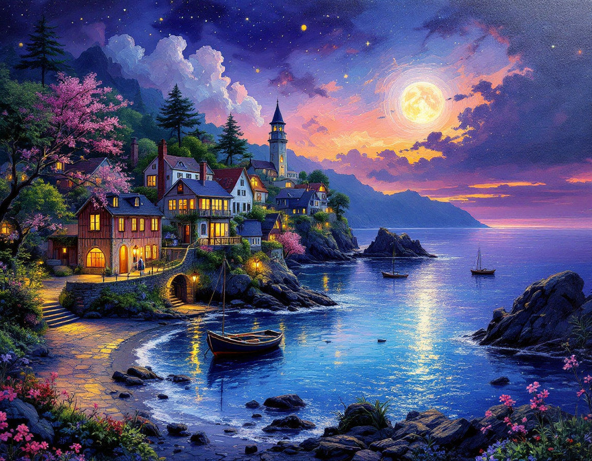 Twilight at the Waterfront  by @Pylonkin