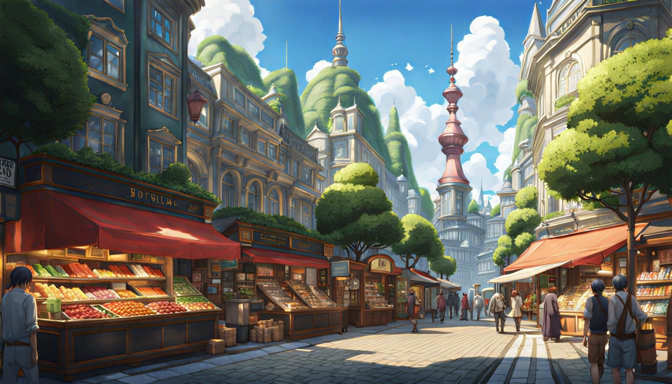 city shopping district