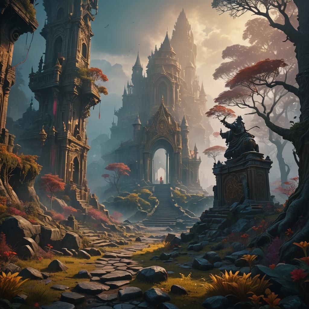 Mystical Realm: Cinematic Fantasy Concept Art