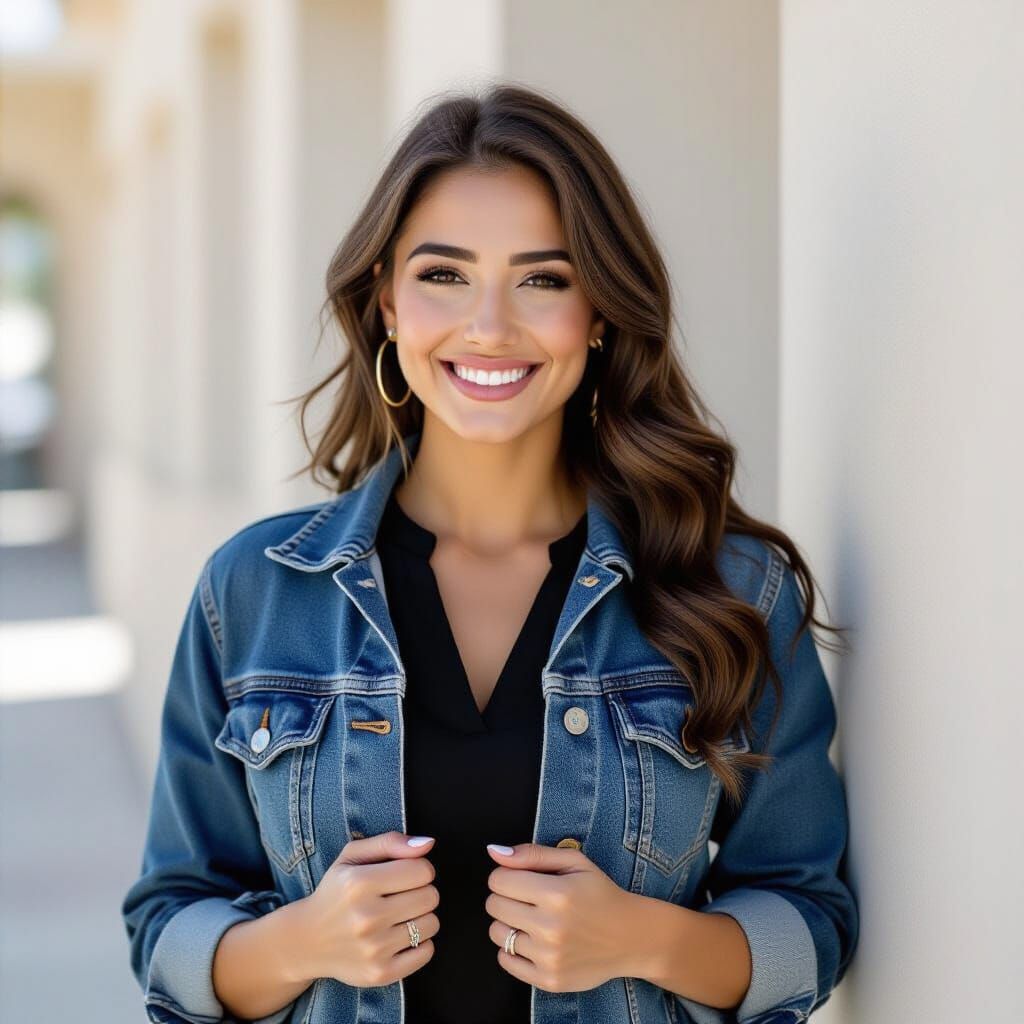 Girl Gazing at Sunset in Impressionist Style