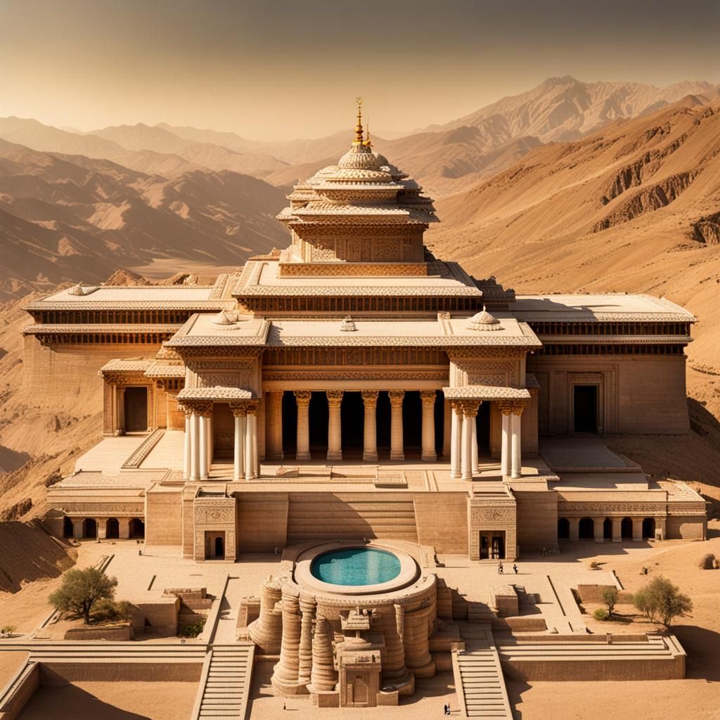 Really detailed picture of the most beautiful and breathtaking Zoroastrian temple