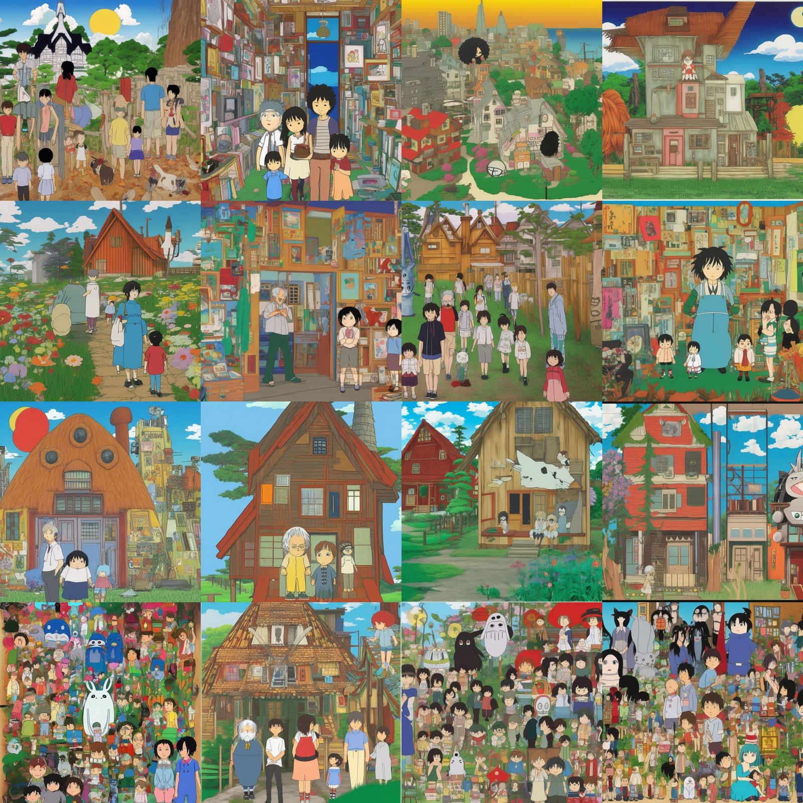 outsider art Studio Ghibli - AI Generated Artwork - NightCafe Creator