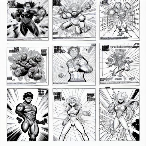 Line Art Comic Book Art