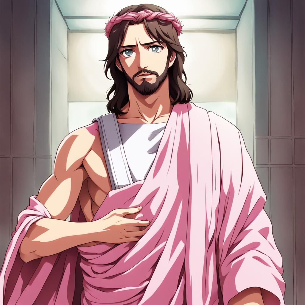 Female Jesus as Anime.