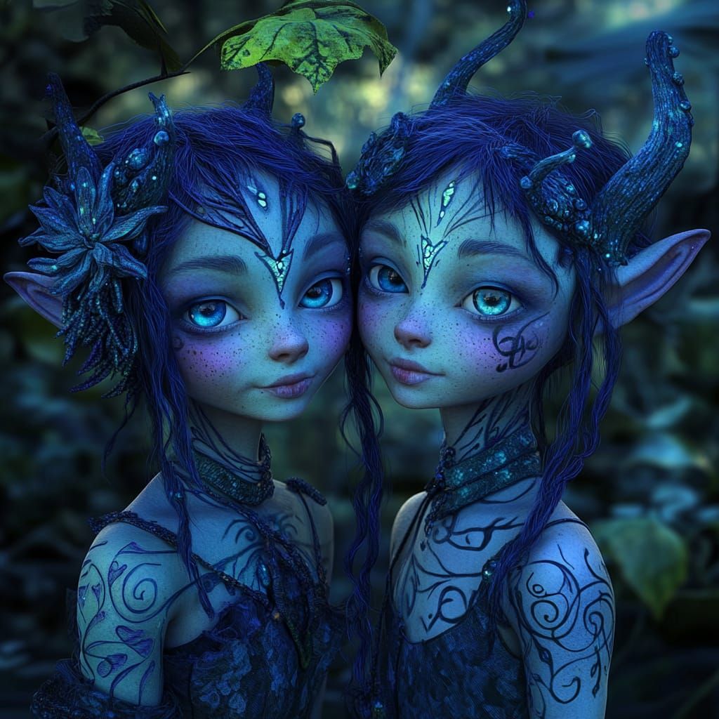 Hexi and Wixi - Pixie Goblin sisters
