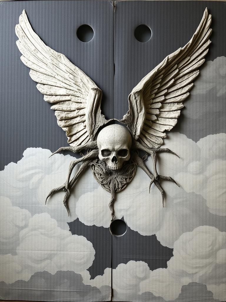 Dadaist Collage: Corrugated Paper and Wire Illusion