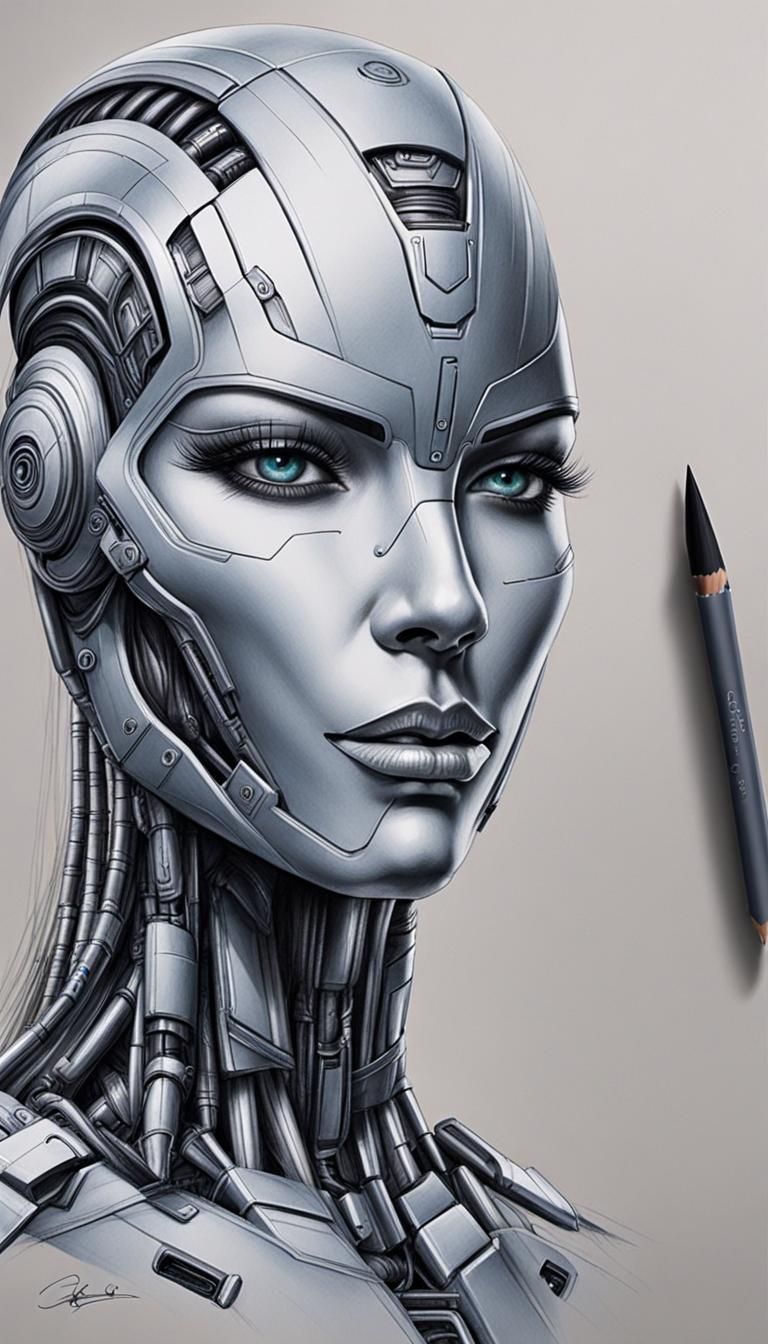 Portrait of cyborg Gina