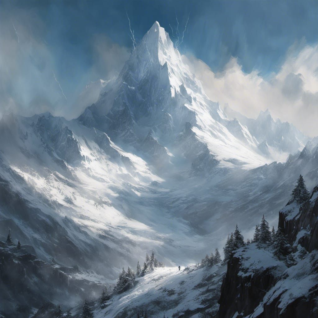 White mountain - AI Generated Artwork - NightCafe Creator