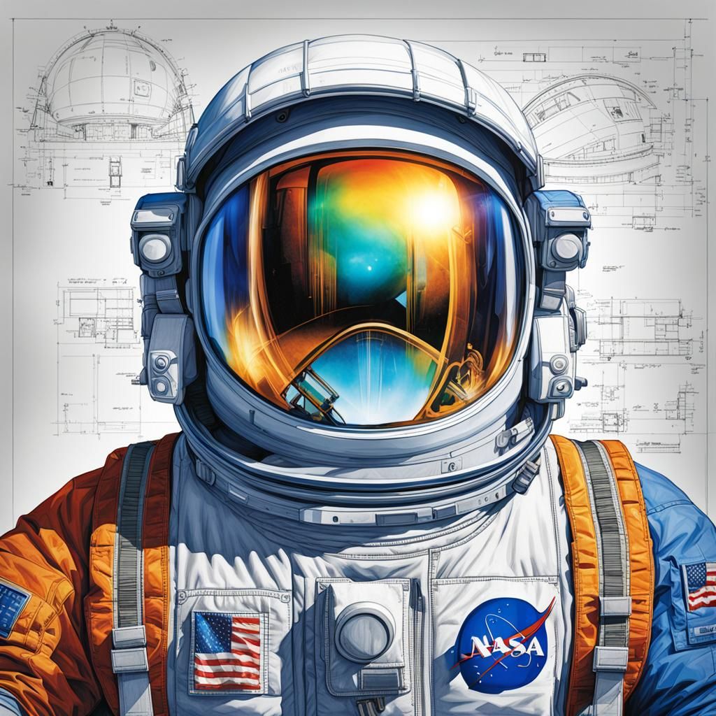 Nasa Space Helmet Design  by @fredlef