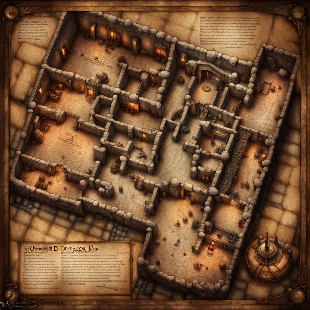 Dungeon map - AI Generated Artwork - NightCafe Creator