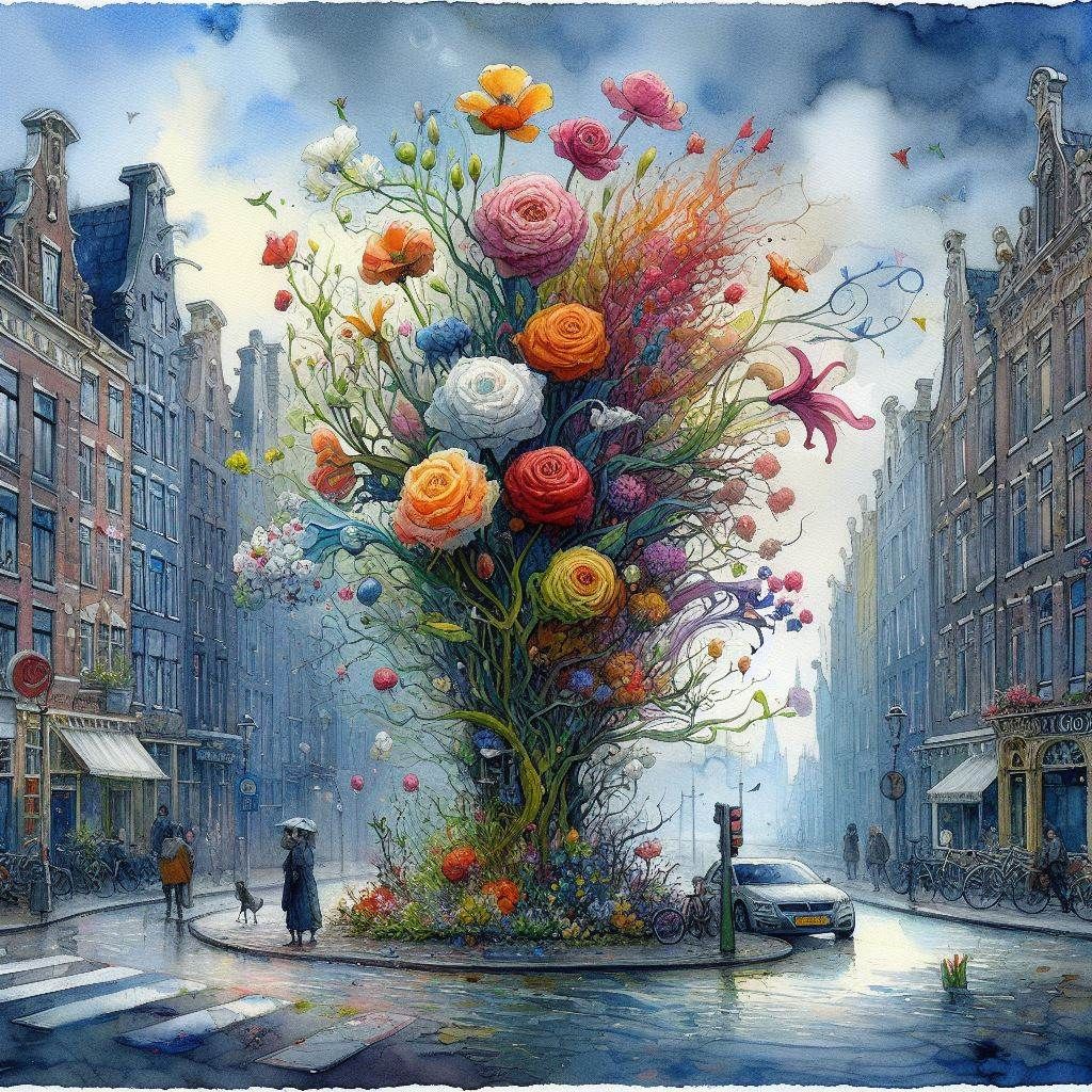 Flowers Gone Wild in Amsterdam