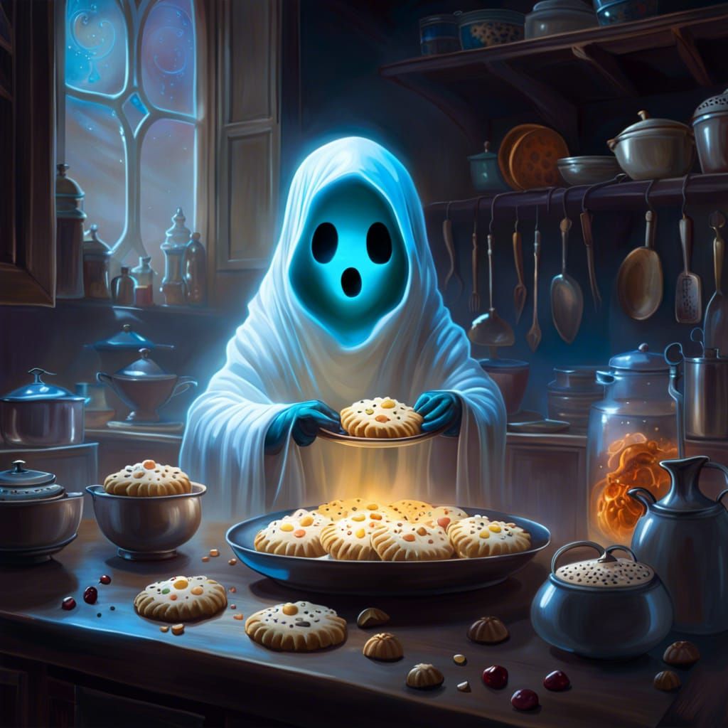 Ghost cookies :) - AI Generated Artwork - NightCafe Creator