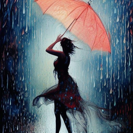 Dancing in the Rain - AI Generated Artwork - NightCafe Creator