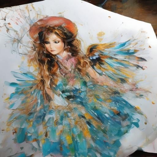 <lora:Mira:1.0> <lora:Portrayal 2:1.0> Beautiful angel sings