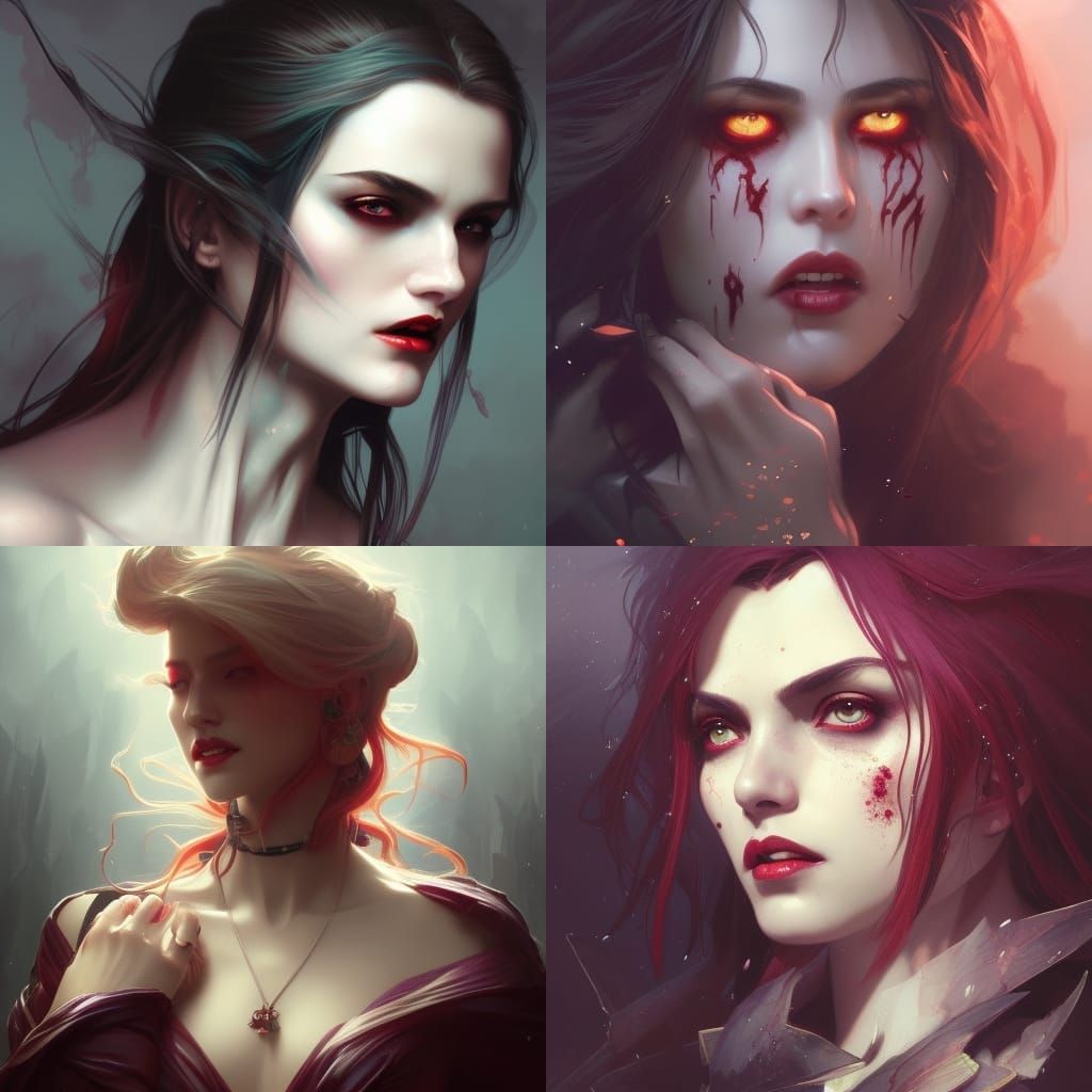 Beautiful Female Vampires 8k - AI Generated Artwork - NightCafe Creator