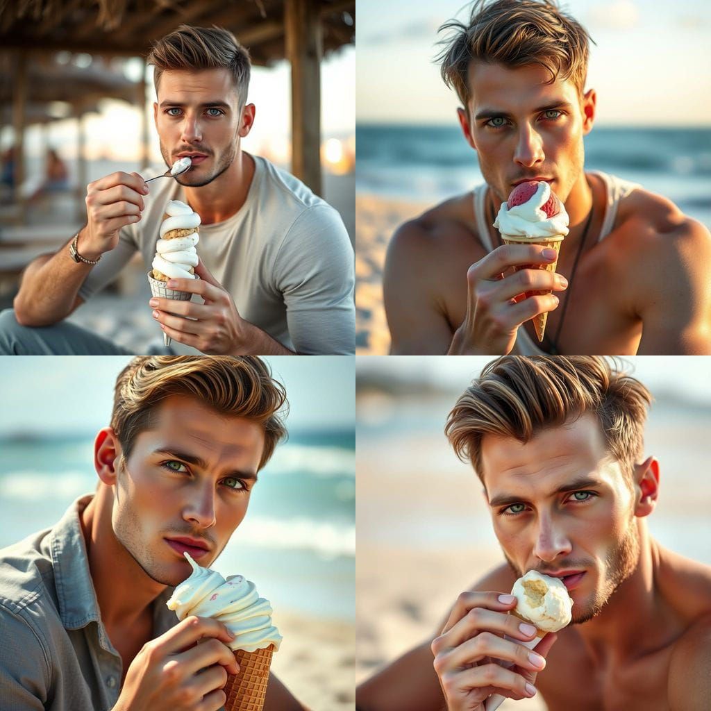 Green-Eyed Gentleman Basks in Beachside Bliss