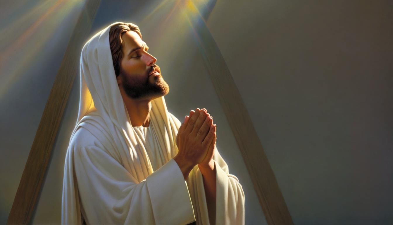 Portrait of Jesus Praying by Simon Dewey and Greg Olsen 2240...
