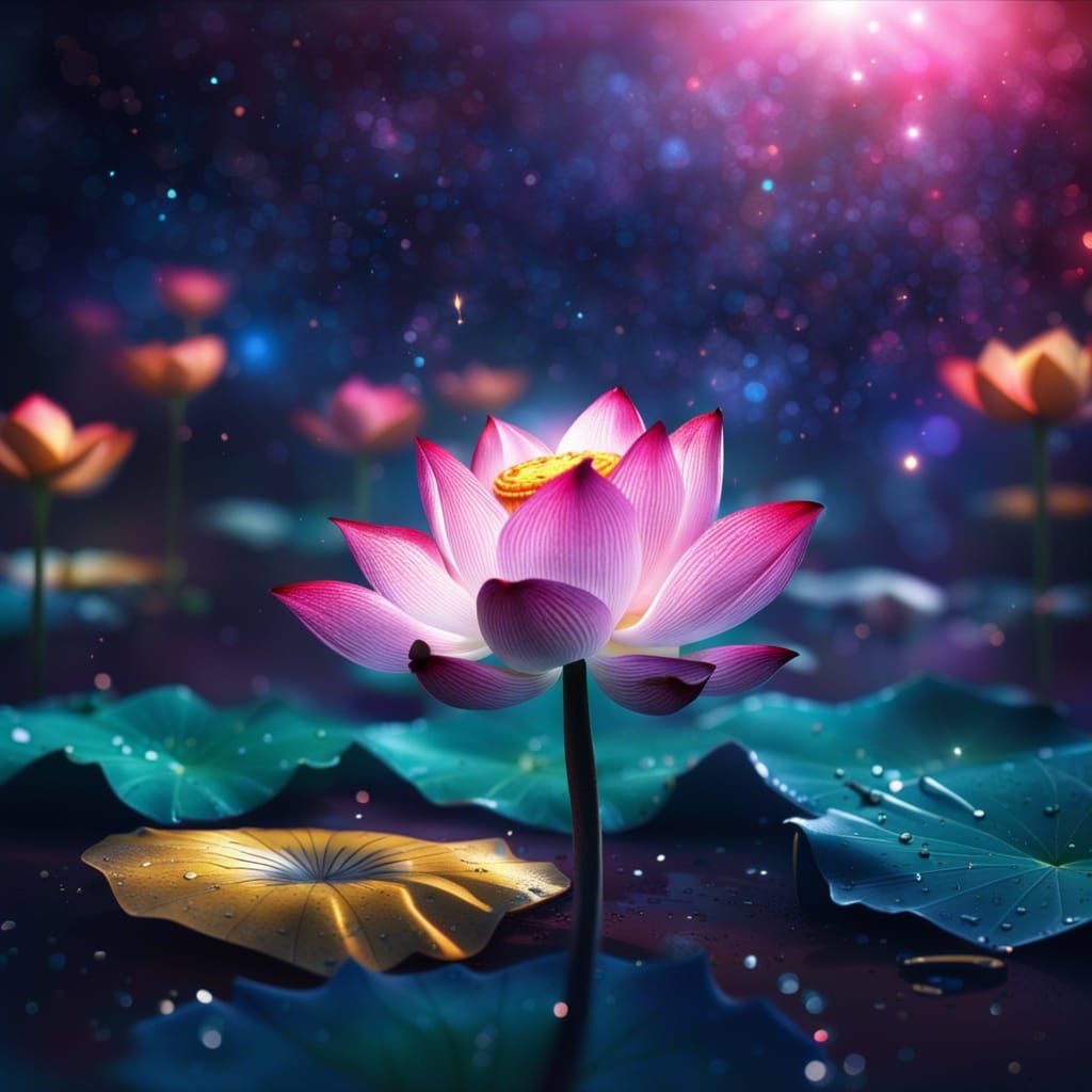 lotus flower - AI Generated Artwork - NightCafe Creator