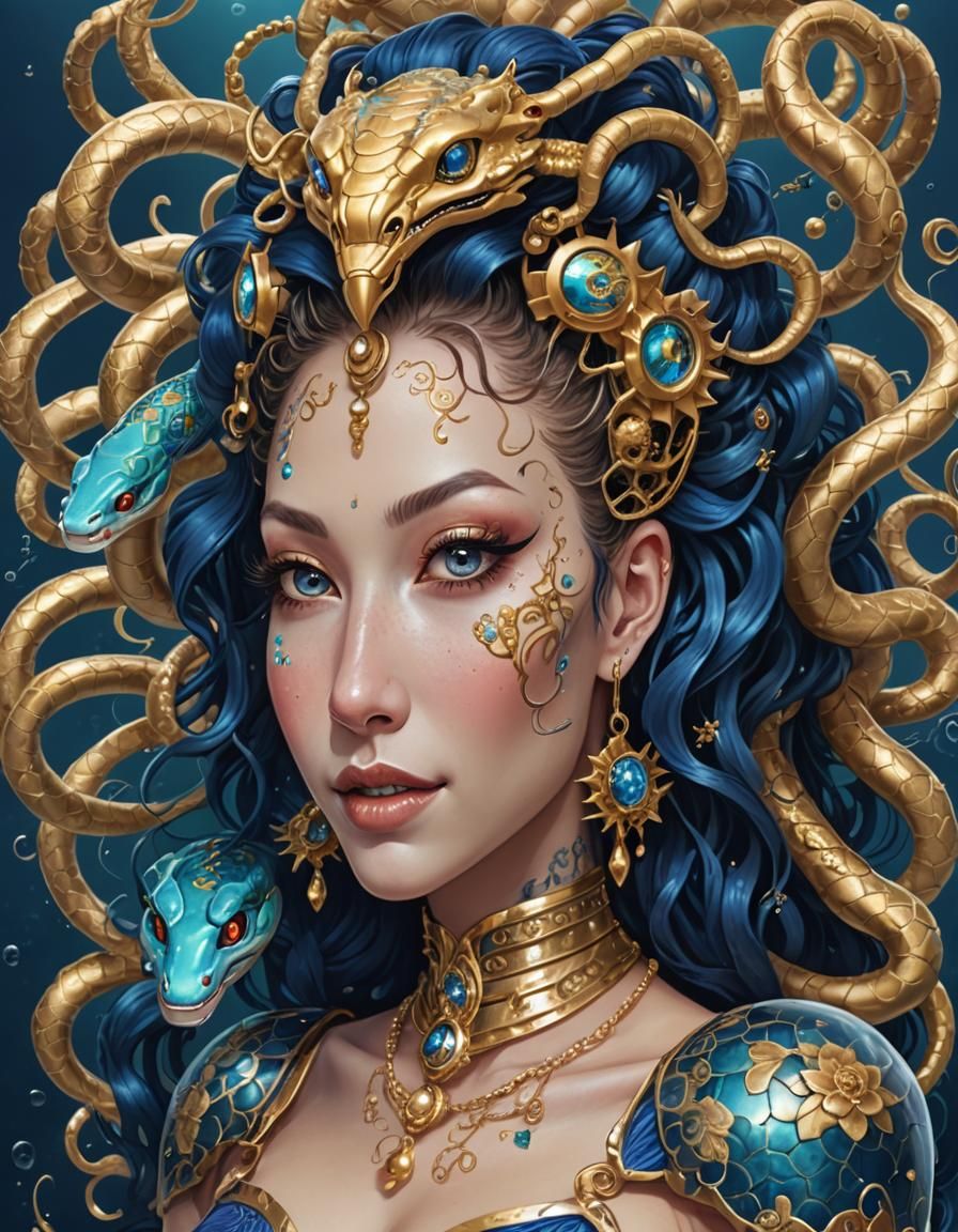 Underwater Snake Goddess #152