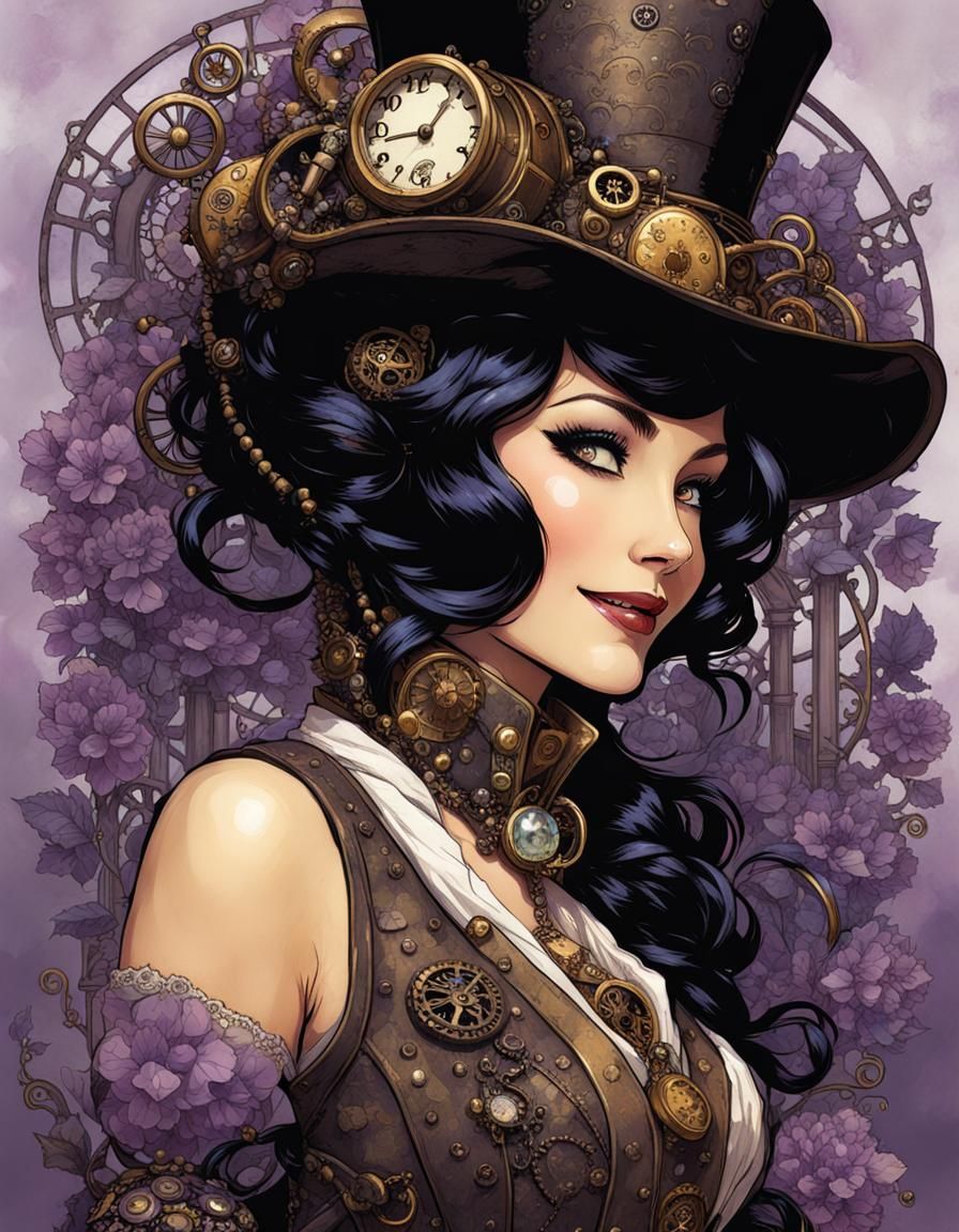 Steampunk top hat  by @Robot Librarian