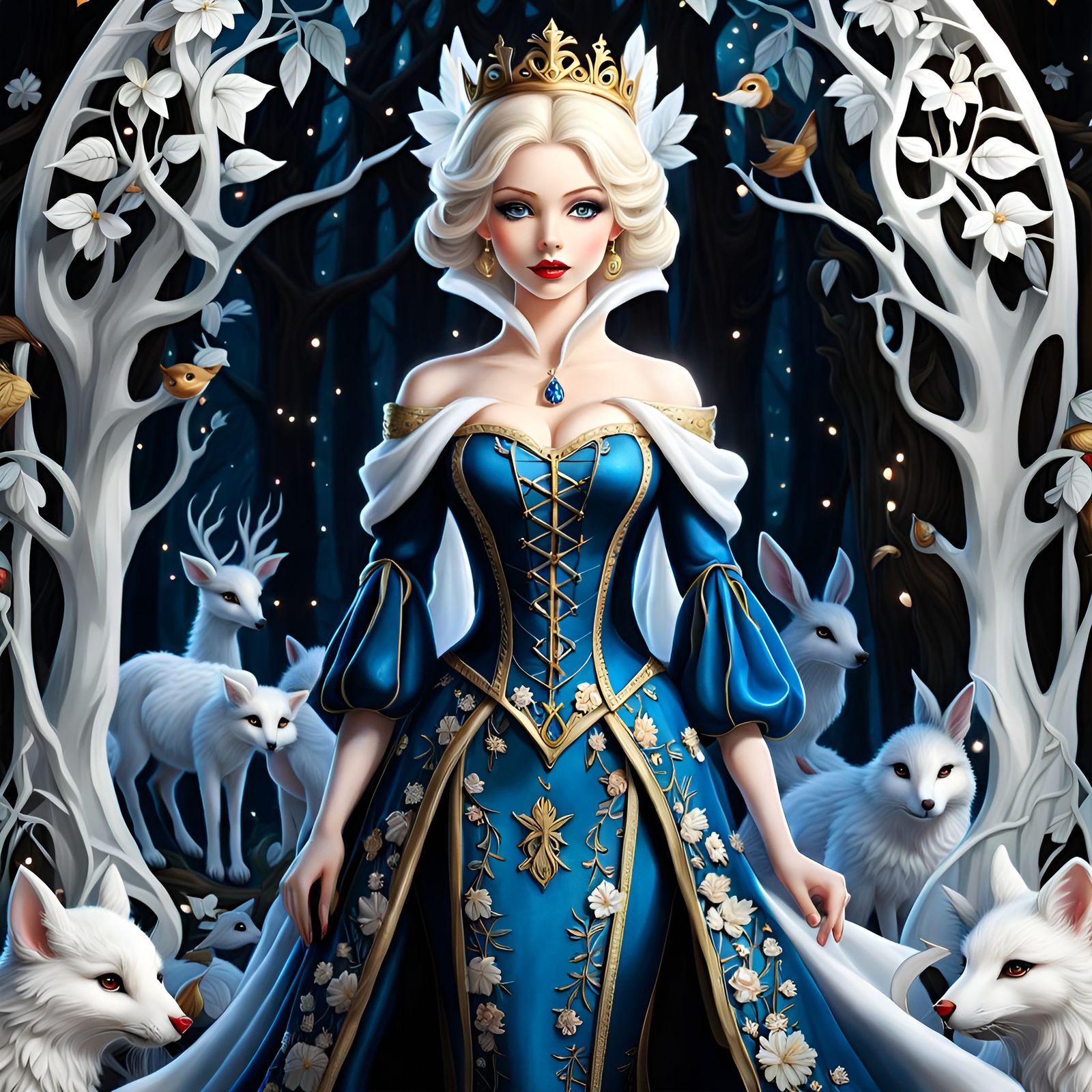 Cute Snow White Fantasy Art Inspired By Melanie Delon Ai Generated Artwork Nightcafe Creator 