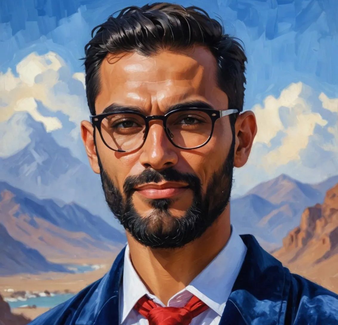 Glasses  ·  a handsome man with   black  beard   wearing  a ...