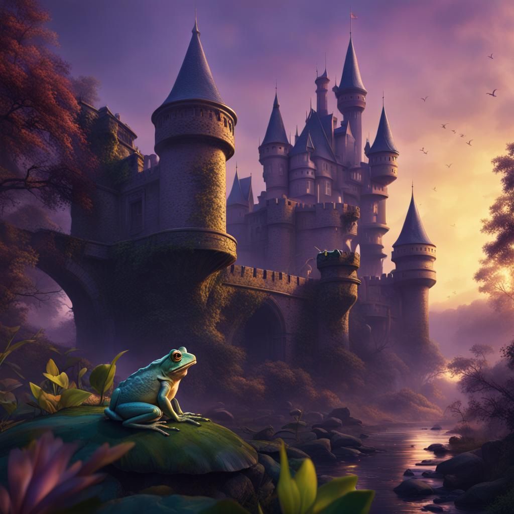 Frog defending a castle