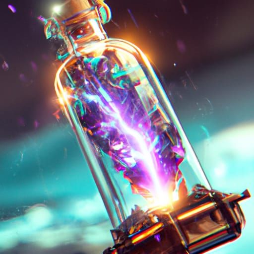Lightning in a bottle AI Generated Artwork NightCafe Creator
