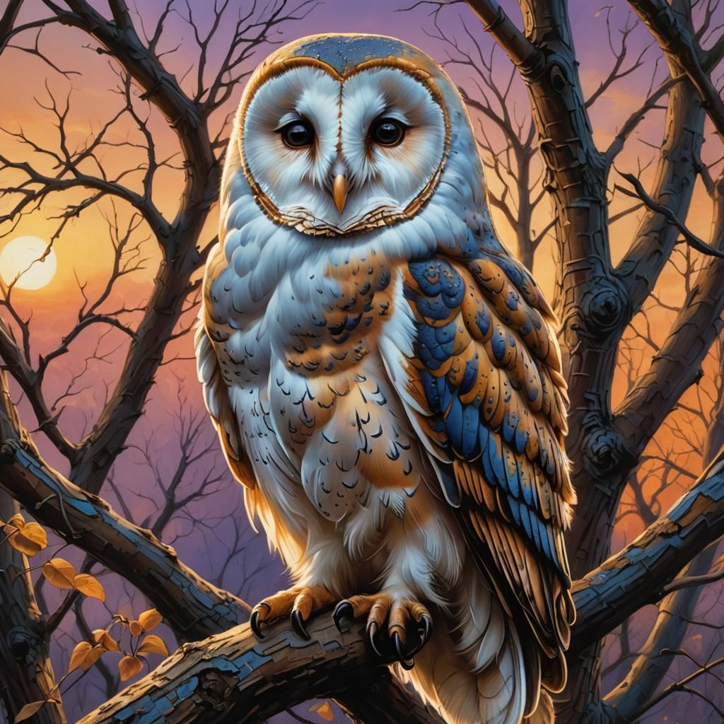 Barn owl  by @Fantasy-Faye 